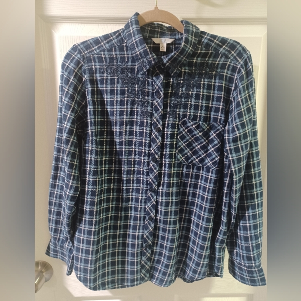 Plaid Flannel Button Down Shirt